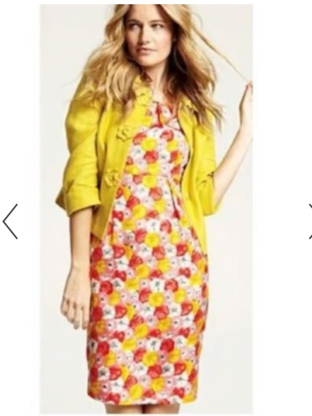 BODEN Dress Silk Floral Sheath 
British Style Preppy Summer 10R